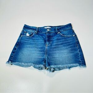 Loft Jean shorts High Rise Jean shorts distressed medium wash women size 25